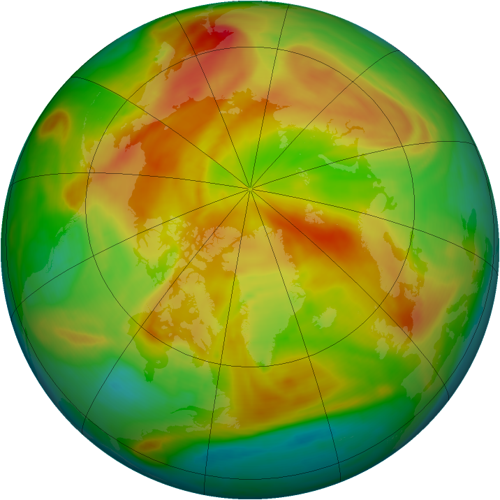 Arctic ozone map for 16 April 2008